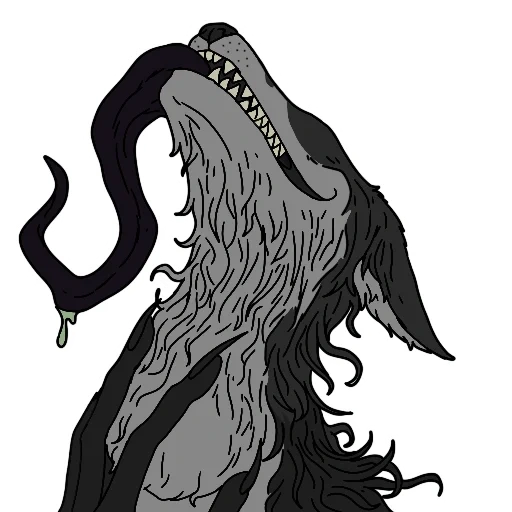 wendigo anime, raven werwolf, figur des werwolfs, unverwundbares reptil 682, scp 682 unverwundbares reptil