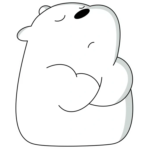 urso de gelo, urso branco, urso fofo, we bare bears ice bear, urso polar de urso nu we