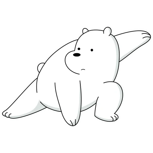 ours polaire, ours polaire, dessin animé d'ours blanc, toute la vérité sur les perles est blanche, ours blanc nous ours nus émotions
