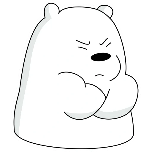 white, icebear lizf, polar bear, we naked bear white, we naked bear sticker