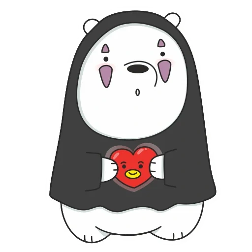 yang indah, minimalis, kami bare bears ice bear, spirited away, chibi yang tidak dijaga