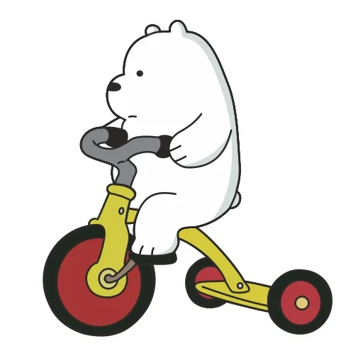 oso polar, bicicleta snoopy, bicicleta de cordero, bicicleta de oso