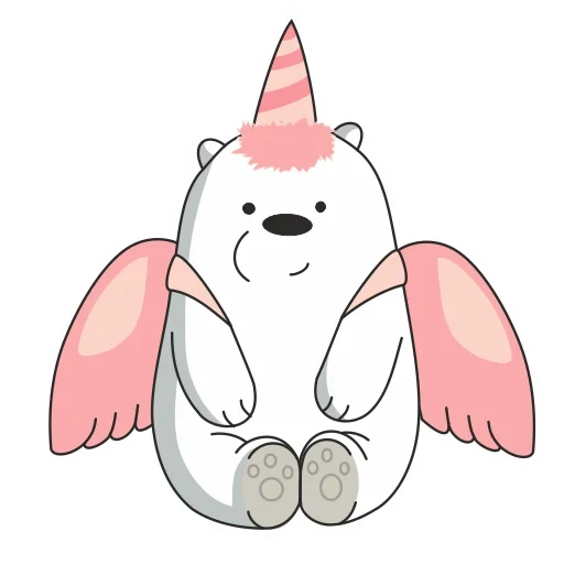 beruang kutub, unicorn yang lucu, semua kebenaran tentang beruang, ice bear we bare bears, pola unicorn yang lucu