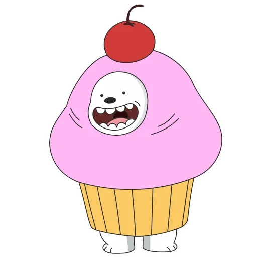 gâteau, cupcake rose, dessin animé de cupcakes, modèle de cerise de cupcake, toute la vérité sur les ours