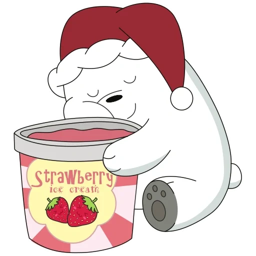 beruang itu lucu, beruang kutub, semua kebenaran tentang beruang, ice bear we bare bears, wallpaper makan beruang kartun putih