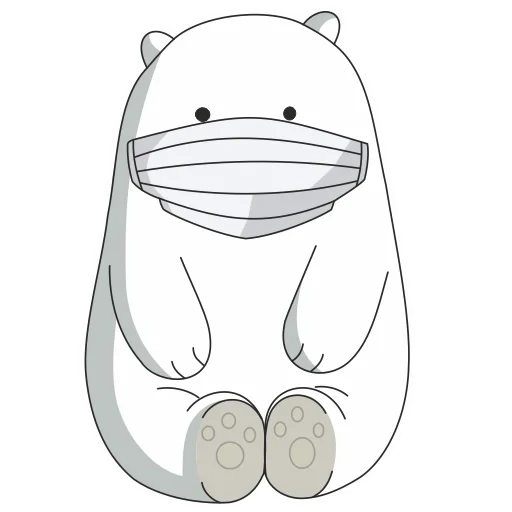 oso polar, bear divertido, ice bear we bare bears, oso polar de oso desnudo we, nuestra pintura desnuda de caqui oso