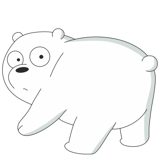 медведь белый, белый медведь шаблон, белый медведь мультяшный, we bare bears белый медведь, белый медведь we bare bear эмоции