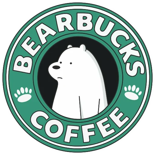starbucks, кот старбакс, белый медведь, старбакс логотип, наклейки старбакс