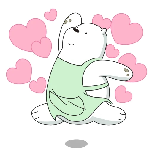 icebear, oso blanco, oso polar, we bare bears, we oso desnudo blanco