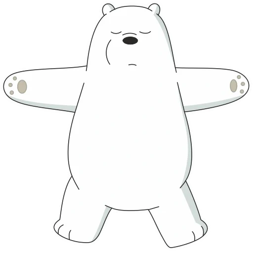 oso polar, polar polar meme, dibujos animados de oso polar, oso polar de oso desnudo we