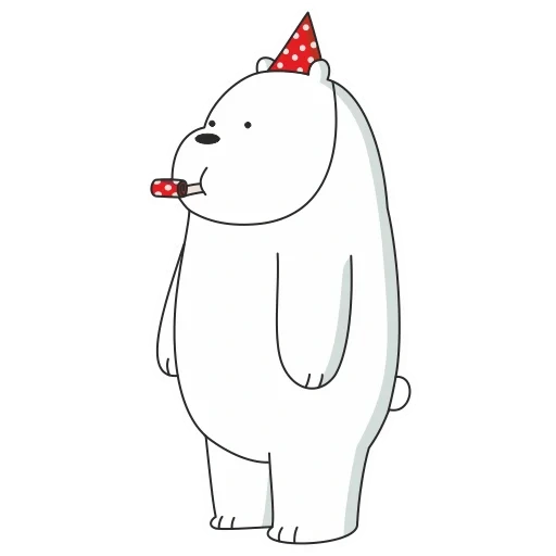 urso polar, desenho animado de urso branco, nós ursos nus urso branco