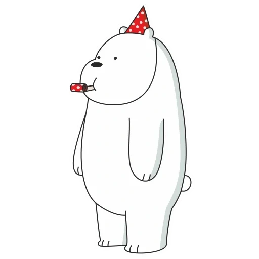 polar bear, white bear cartoon, we bare bears white bear