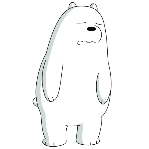 белый медведь, белый медведь срисовки, ice bear we bare bears, we bare bears белый медведь