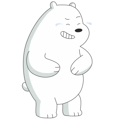 orsi nudi, orso polare, orso di ghiaccio noi orsi nudi, cartone animato dell'orso bianco, orsi bare bears orso bianco
