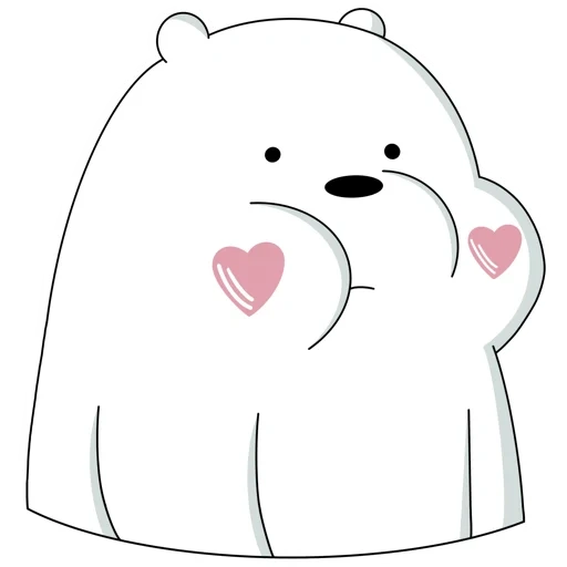 encantador, urso polar, o urso é fofo, desenhos fofos, adesivos de desenhos bonitos