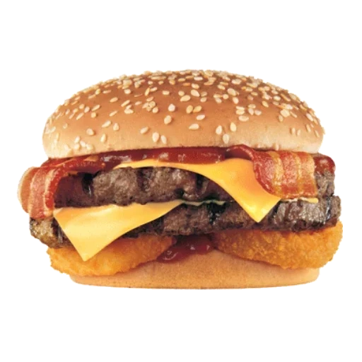 burger keju, burger bacon, burger burger keju panjang, burger bacon cheeseburger king