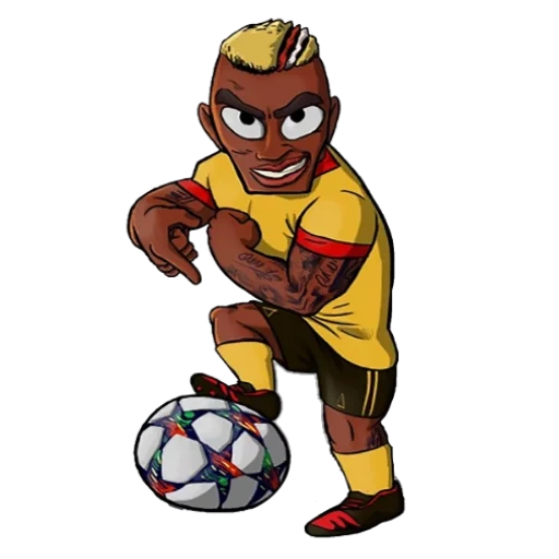 football, football, joueur de football de dessins animés, joueurs de football de dessins animés