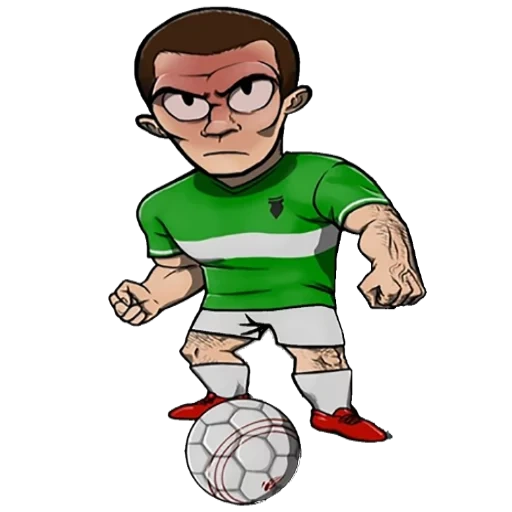 parker football, fussball, aufkleber fußball, cartoon fußballer, comic fußball aufkleber