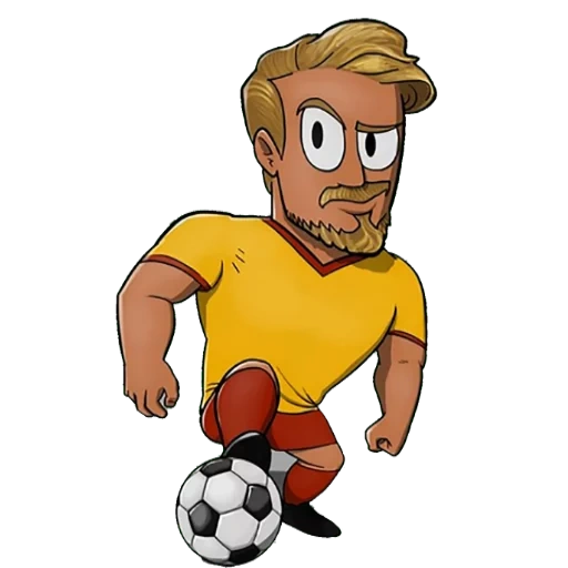 football, football, joueur de football de dessins animés