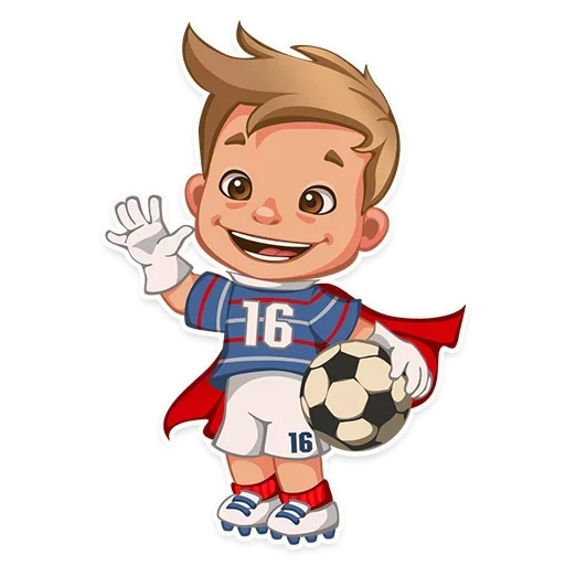 fußball von kindern, cartoon fußballspieler, boy football vector ng, kleiner jungenvektor