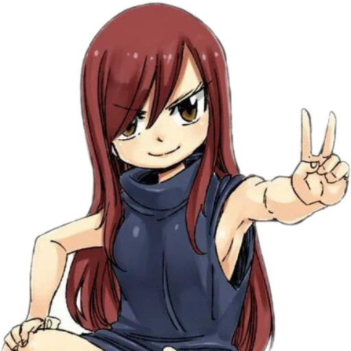 fairy tail, fairy tail erza, хвост феи хиро машима, смешная эльза хвост феи, маленькая эрза скарлетт