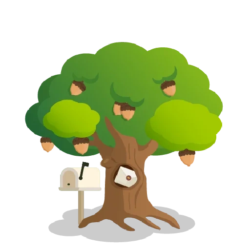 дерево деревья, дерево зеленое, иллюстрация дерево, дерево знаний мультяшное