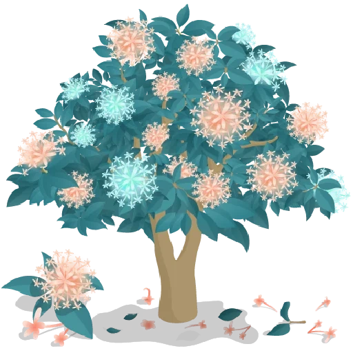 растения, домашнее растение, иллюстрация дерево, клен дерево вектор, цветущее дерево детей