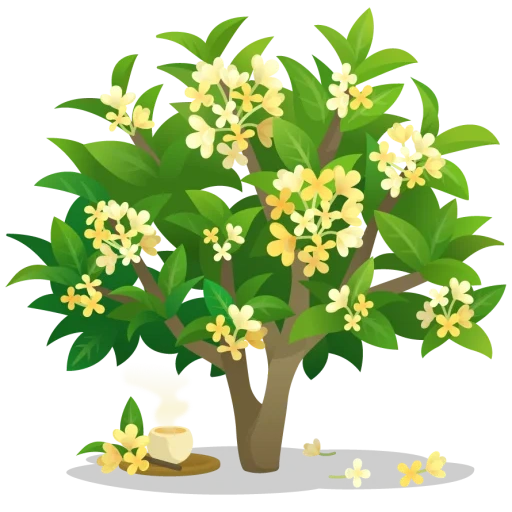 османтус, османтус зтп, цветущий жасмин, домашнее растение, османтус цветок белом фоне