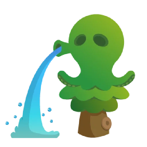 игра, слизь рисунок, media molecule's игра, осьминог логотип зеленый, plants vs zombies растения peashooter