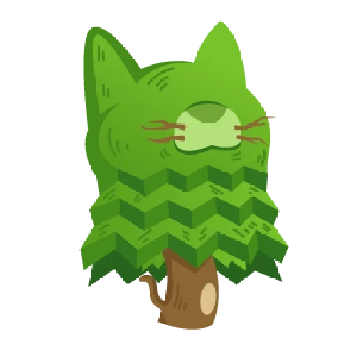 зеленый кот, кот без фона, кошка зеленая