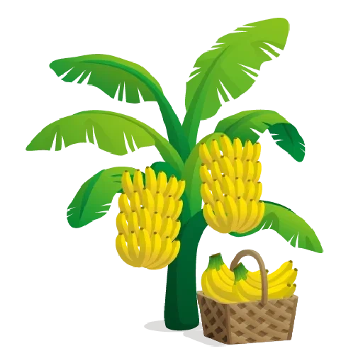 banana tree, банановое дерево, банановое дерево детей, банановое дерево вектор, пиксельное банановое дерево