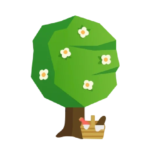 дерево, иконка дерево, дерево зеленое, иллюстрация дерево, полигональное дерево