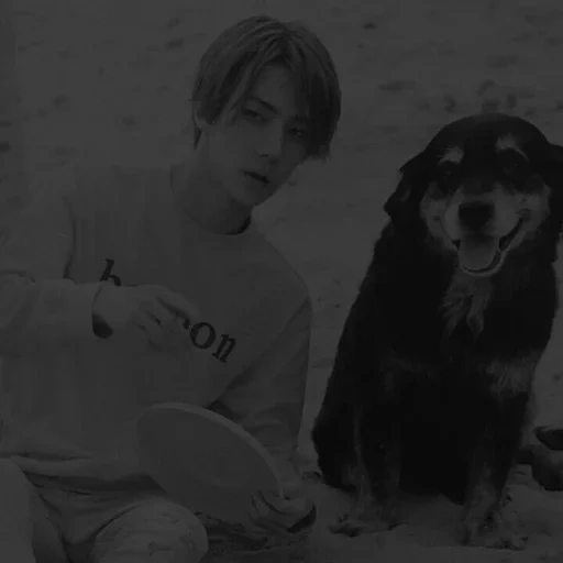 guy, boy, human, sehun with a dog, lovely boys