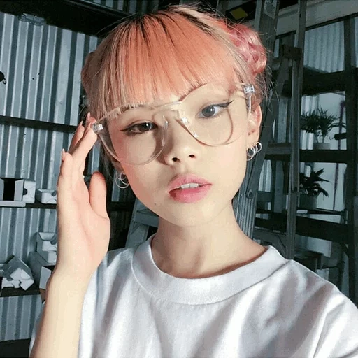 junge frau, emo mädchen, ulzzang mädchen, mädchen piercing, koreanisches make up