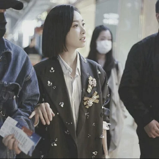 asiático, mujer, república de corea, peinado coreano