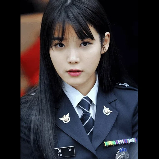 policía de iu, lee ji-eun, policía de lee ji eun, coreanos son oficiales de policía, uniforme de la policía coreana
