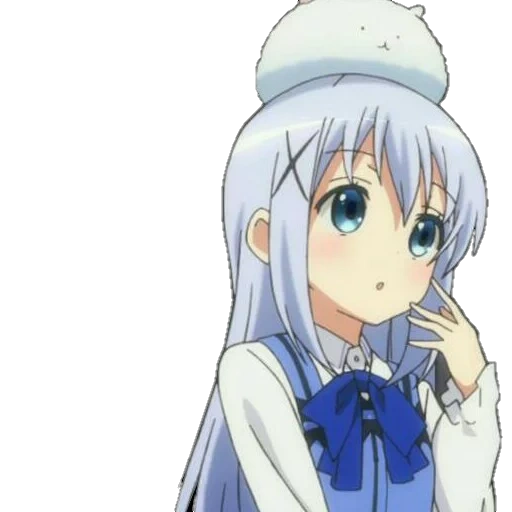 animation, chiano katsuo, kafu chino, anime girl, cartoon characters