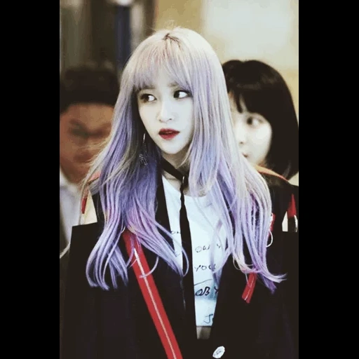 hani, exid hani, asian girls, exid hani purple hair, lovely asian girl