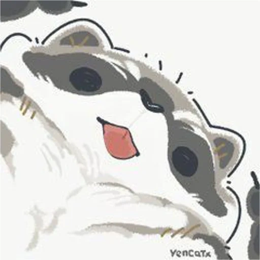 raccoon, yencatx, the raccoon is cute, raccoon drawing, raccoon cute drawing