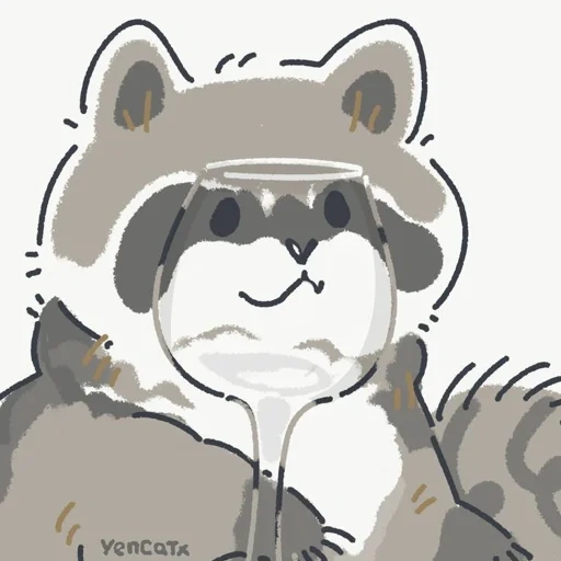 raccoon, raccoon, raccoon, the raccoon is cute, raccoon drawing