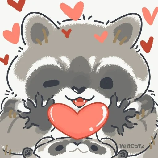 rakun, rakun itu lucu, gambar rakun, hewan hewan itu lucu, raccoon menggambar lucu