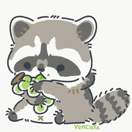 rakun, rakun itu lucu, gambar rakun, hewan hewan itu lucu, raccoon menggambar lucu