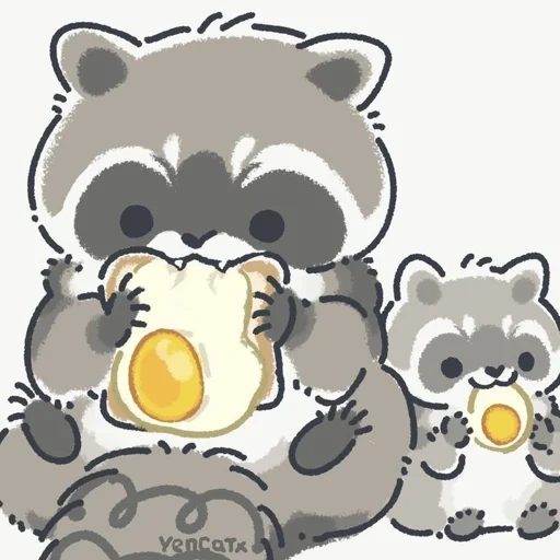 raccoon, raccoon, raccoon cute drawing