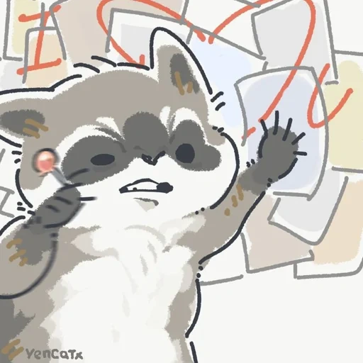 raccoon, raccoon drawing, raccoon cute drawing