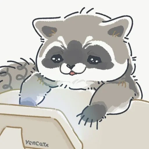 raccoon, emoji, raccoon drawing, raccoon cute drawing