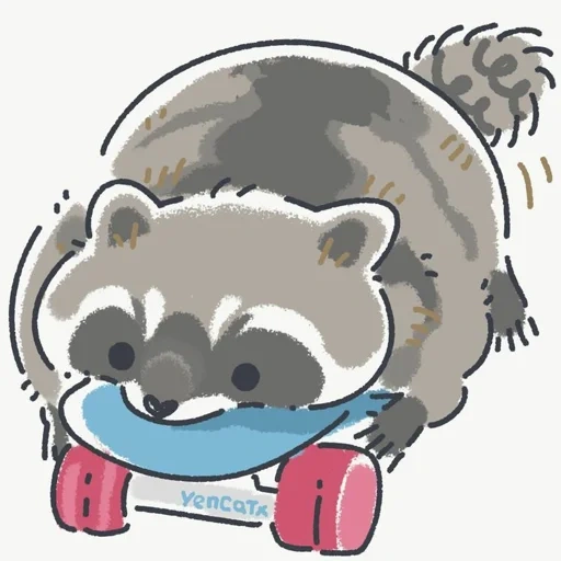 waschbär, glückliche waschbären, waschbärzeichnung, emoji discord raccoon