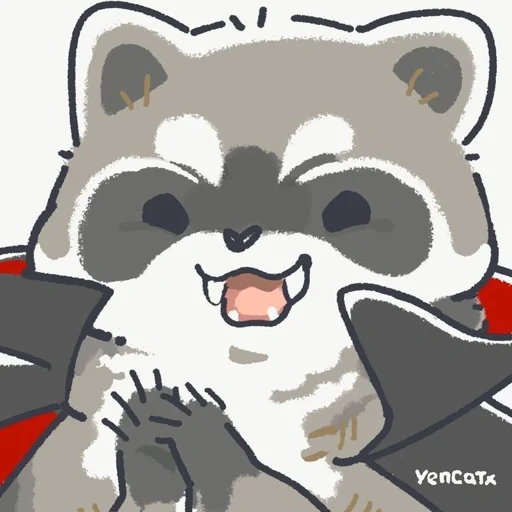raccoon, raccoon, yencatx, raccoon drawing