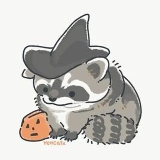 raccoon, raccoon drawing, raccoon illustration, raccoon cute drawing