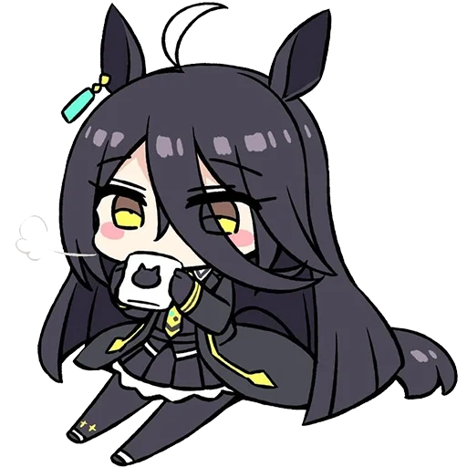 anime, albedo, chibi albedo, anime girl, chibi overlord albedo