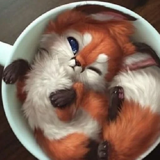 cats, fox, fox-cup, les animaux sont mignons, petits animaux
